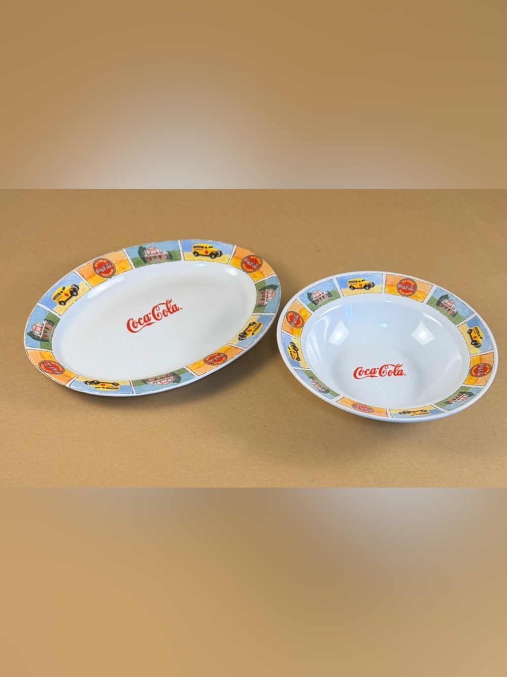 Gibson Coca Cola 9" Salad or Soup Bowl /Platter Good Old Days Vintage Retro